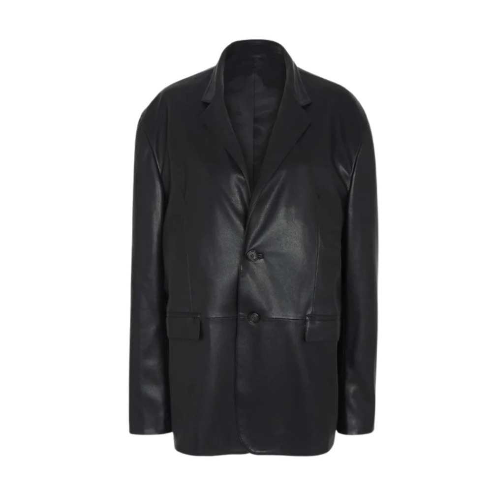 The Frankie Shop Olympia Faux Leather Blazer